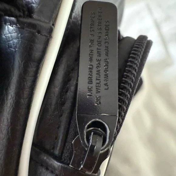 Adidas Vegan Leather Crossbody Bag Black - Picture 8 of 9